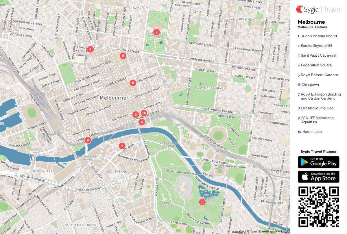 Cartina di Melbourne